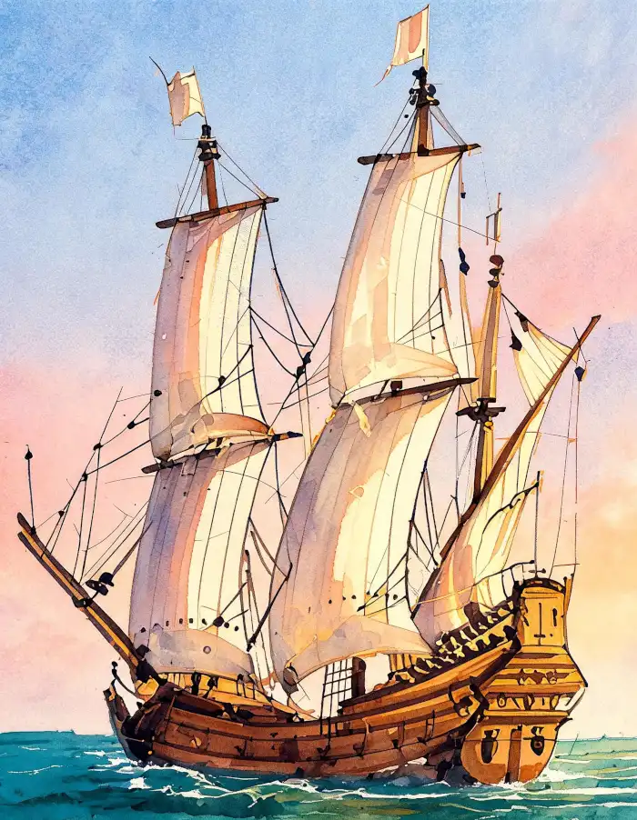 XVII-wieczny żaglowiec- Nieuw Haarlem