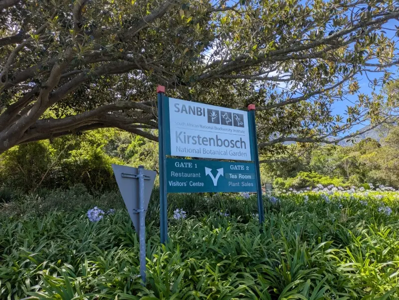 Tablica informacyjna w Kirstenbosch
